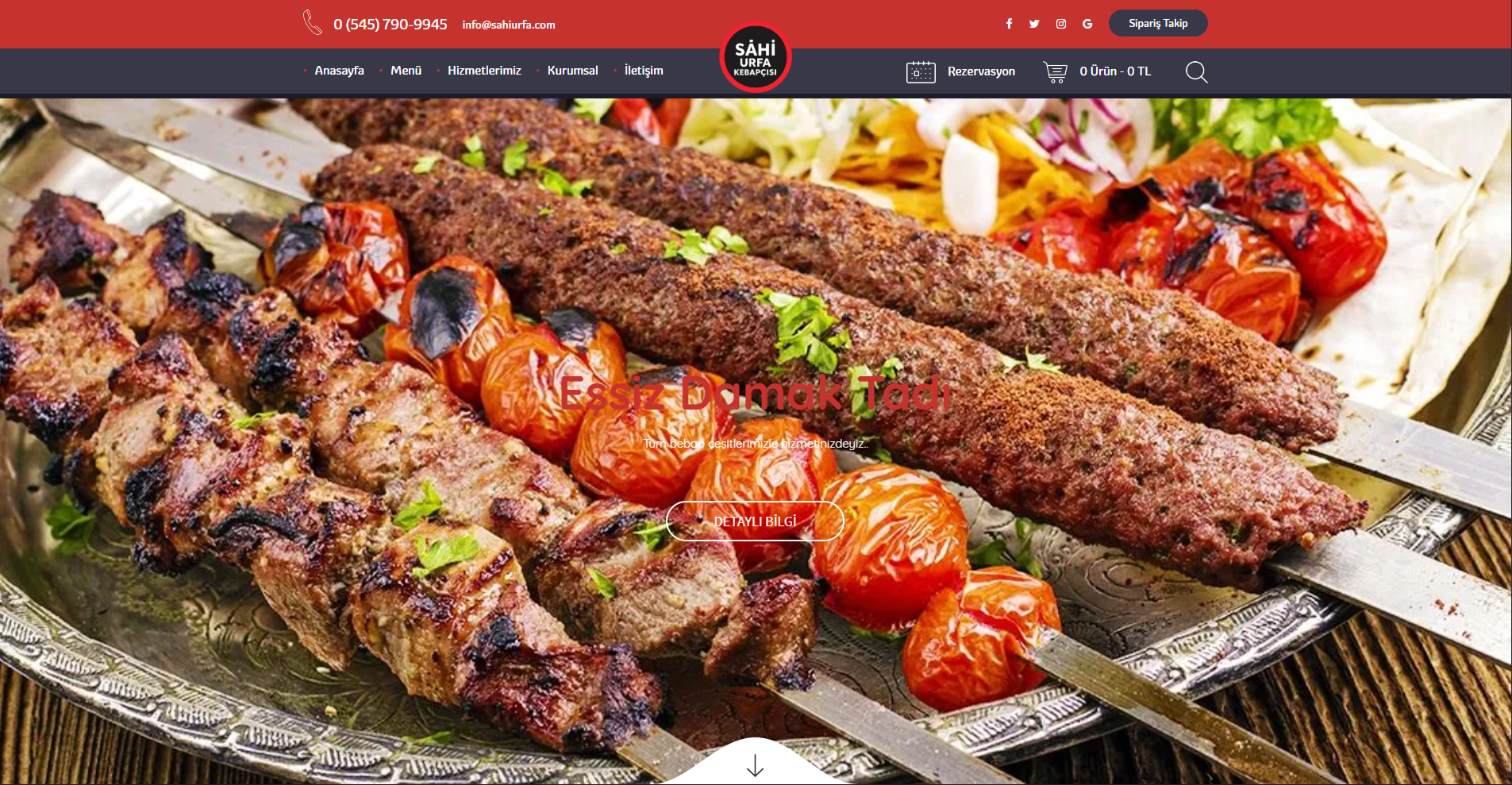 Restoran Tanıtım Sitesi Kapak
